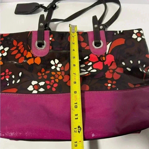 St John’s Bay Floral Tote brown and pink - Picture 7 of 8